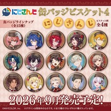 Nijisanji Can Badge Biscuit 4 Complete Set of 15 Bandai Candy Toy Can Badge PSL picture