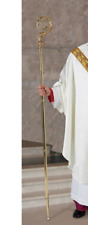 Polished Brass Pastoral Staff Simple Crozier For Church or Sanctuary 71 In picture