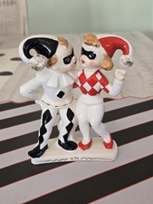 Rare Vintage Japan HARLEQUIN  HALLOWEEN PARTY Masked JESTERS  Norcrest Lefton picture