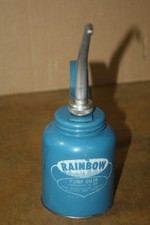 Nice Vintage Eagle Rainbow 10oz Oiler -Pump Oil Can  USA Made Wellsburg WV picture