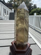 Big Beautiful Smoky Citrine Tower With Amazing Phantoms & Rainbows 430 Grams picture