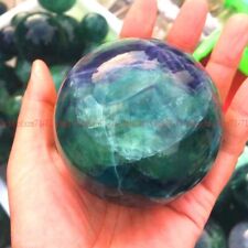 Natural Fluorite Ball Quartz Crystal Mineral Healing Sphere Reiki Stone 48-83mm picture
