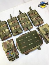 7pc Multicam MOLLE Tactical Pouch Set AK Mag Grenade Admin Plate Carrier RPS picture