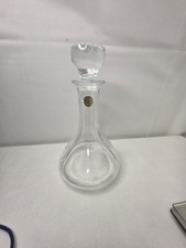 Cristal France 24% Lead Crystal Decanter w/ Stopper French Vintage Barware picture