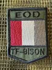 France French Task Force Bison 3” Battle Group Patch -Afgan Issue OD + Color picture
