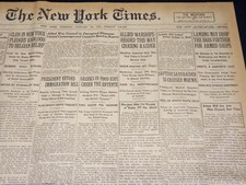1917 JANUARY 30 NEW YORK TIMES - ALLIED WARSHIPS CHASING RAIDER - NT 8748 picture