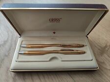 Cross Century 18k Gold  Ballpoint Pen & Pencil Set New In Box Made In Usa picture