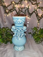 Vintage Norleans Japan Blue Cupid Vase picture