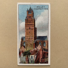 Gems Of Belgium Architecture #7 Bruges Cathedral 1915 Wills Cigarette Card picture