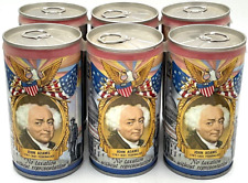 Vintage EMPTY John Adams Steel Beer Cans Lucky General Brewing Pull Tab Taxation picture
