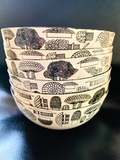Vintage MCM Kaj Franck Enamel Mushroom Bowls Finel Finland 5.5