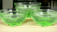 Stacy Marie Green Glass Child's Mixing Nesting Bowls SMALL Vintage NO Glow picture