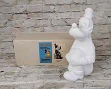 Vintage Walt Disney Hand Unpainted Ceramic Goofy Dog Figurine 9” Tall * picture
