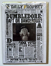 6 Daily Prophet Harry Potter DUMBLEDORE Notecards 3D Image Gold Envelope Lima picture