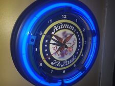 Hamm's St. Paul Minnesota Beer Bar Man Cave Neon Advertising Wall Clock Sign picture