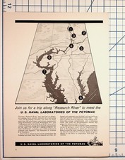 US Naval Labs Potomac River R&D Recruitment Print Ad Ephemera picture