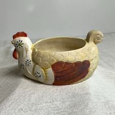 VTG 1974 Aldon Accessories Ceramic Chicken Hen Planter Succulent Pot Japan   picture