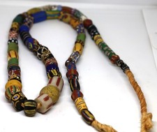 Beautiful Ancient Roman Phonetian Venetian African Glass Trade Bead Necklace picture
