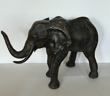 Large Lost Wax Cast Bronze Elephant Statue 16