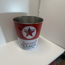 Texaco Motor Oil, Waste Paper Basket, Ice Bucket Office, Game Room, Garage Bar picture