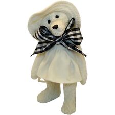 VTG Sarah’s Attic Daisy The Whit Teddy Bear Figurine 7081 Checker Bow Country picture