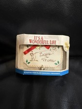 Vtg Enesco It's A Wonderful Life “George Lassos The Moon” Ornament in Box NIB picture