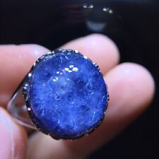 Very Rare NATURAL Beautiful Blue Dumortierite Crystal ring（Adjustable size picture