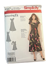 2013 Simplicity Amazing Fit Uncut Dress Pattern 1537 Sizes 10-18 picture