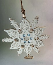 Vintage 2002 Lenox China Snowflake Gemstone Ornament  picture