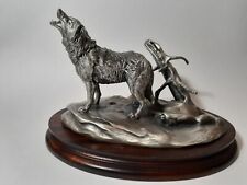 National Audubon Society Pewter Timber Wolf Sculpture 1979 Glen Loates   picture