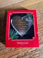 Hallmark Keepsake Ornament Timeless Love 1986 Acrylic Heart Christmas MIB picture