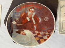 Norman Rockwell Deer Santy Claus 1986 Knowles Collector Plate COA Box Papers picture
