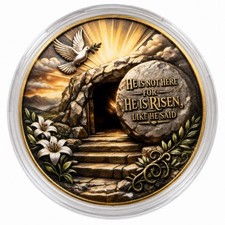 Christian Commemorative Coin Medallion “There Is No Greater Love Than This” picture