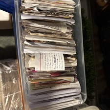 BIN of Vintage hand written Cooking Ephemera Lot Recipe and magazine Clippings  picture