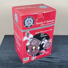 VTG Tweety & Sylvester Talking Animated Clock Looney Tunes Brand New In Box picture