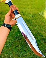 CUSTOM Handmade Rustam Crocodile Dundee Bowie Outback D2 TOOL STEEL Hunting Camp picture