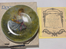 Reco International Little Miss Muffet Mother Goose Porcelain Collector Plate w/… picture