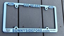 Vintage Sunnyside Ford Dealership Advertising License Plate Frame 100 Years NOS picture