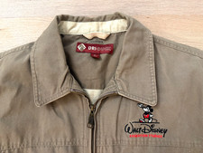 MEN'S Disney Animation Studio Cast Member Tan Canvas Embroidered Logo Jacket XL picture