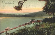Williamsport PA Sylvan Dell Park Boat Landing Undivided Back Postcard c. 1905 picture