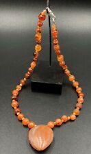 Vintage Antique Nepalese Himalayan Antiquities Carnelian Jewelry Beads Necklace picture