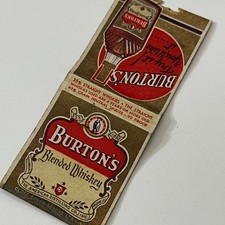 Burton's Blended Whiskey Vintage Matchbook Cover MB60-5 picture