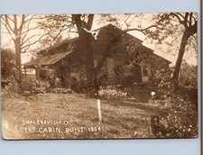 K14/ Shalersville Ohio RPPC Postcard c1910 Kent J. Derr Cabin Residence 192 picture