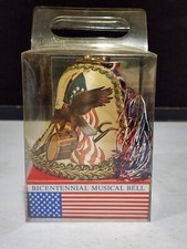 Vintage 1976 Reuge Swiss Bicentennial Musical Bell GOD BLESS AMERICA in Box picture