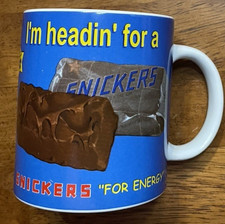 Vintage style Snickers coffee mug cowboy horse 2003 Mars Galerie au Chocolat picture
