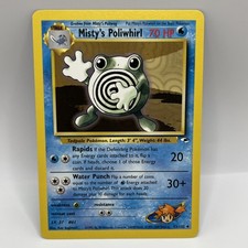 NM  Misty's Poliwhirl 53/132 Gym Heroes Vintage WOTC Pokemon TCG Card picture