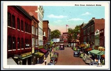 Postcard Main Street, Biddeford, Maine Posted ME Z61 picture