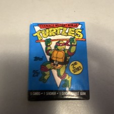 Topps 1989 TMNT 2nd Series Sealed Pack, 5 Cards + Sticker picture