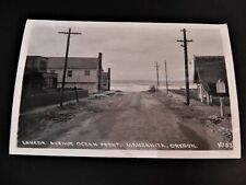Manzanita Oregon OR Laneda Avenue Ocean 1940's RPPC Real Photo Car Shop Beach  picture
