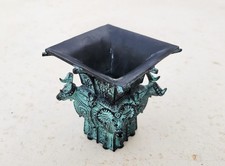 FOUR GOAT SQUARE ZUN REPRODUCTION BRONZE WINE VESSEL SHANG DYNASTY picture